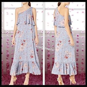 Rachel pally one shoulder ruffle floral maxi dress